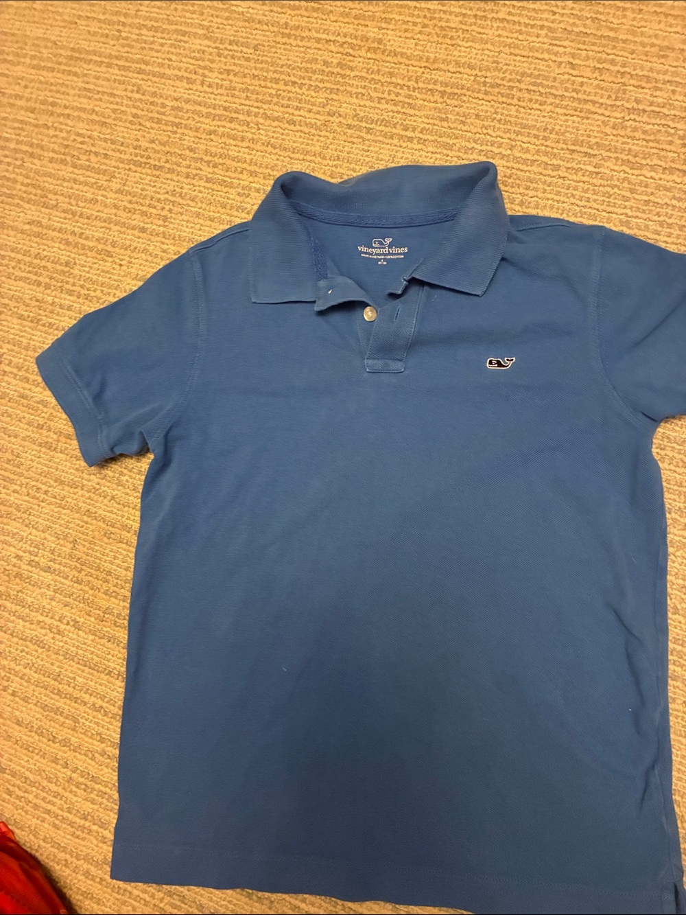 Vineyard Vines Boys Royal Blue Polo with Whale Logo